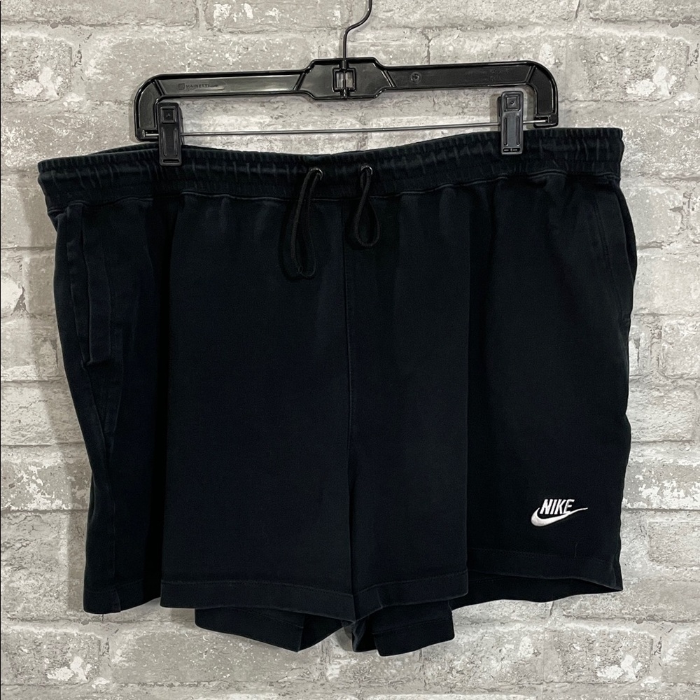 Nike Black French Terry Sports Shorts
